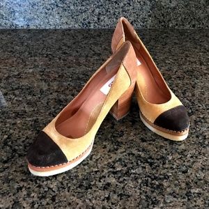 Kenzo Tan/Brown Suede 3" Block Heel; Size 36